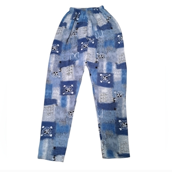 Risa Blue and Gray Yoga Haren Pant with Elastic Waistband Size Medium - Picture 5 of 9